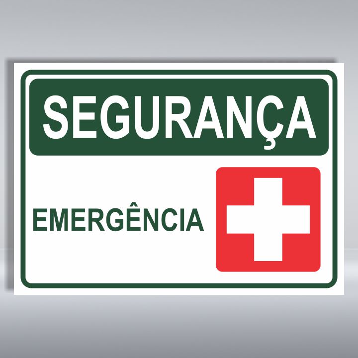 PLACA DE SEGURANÇA | EMERGÊNCIA